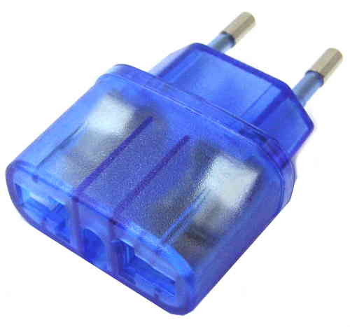 9005 2 Round Pin AC Power Adaptor (Europe) Blue